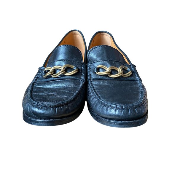 Sezane Vicky Leather Loafers in Smooth Black. Size 39 - Picture 8 of 11
